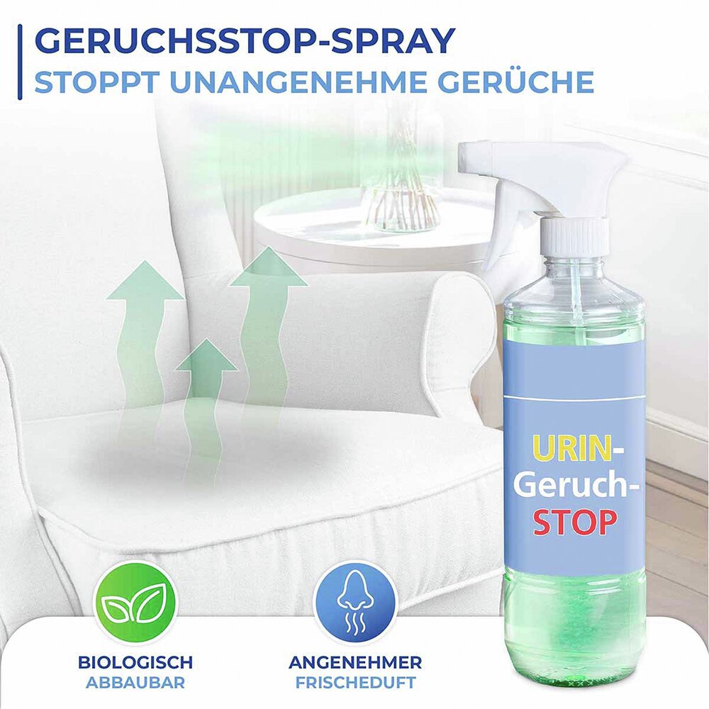 Urin-Geruch-Stopp Mensch, 2er Set   2 x 500 ml Geruchsentferner