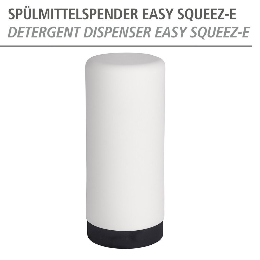 Spülmittelspender Mod. Easy Squeez-e Weiß  aus auslaufsicherem Silikon