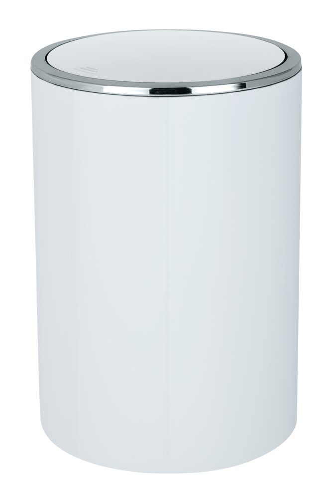 Poubelle à couvercle oscillant Inca blanc  5 l