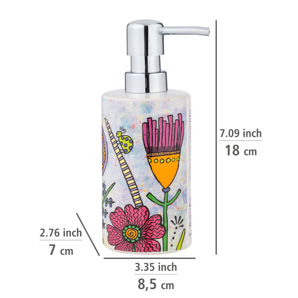 Seifenspender Rollin'Art Full Bloom  nachfüllbar, 360 ml