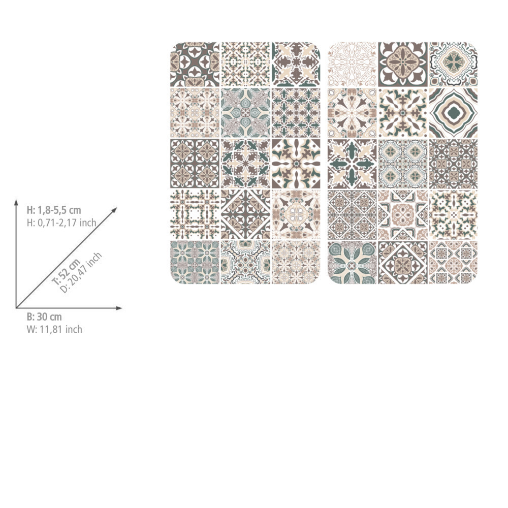 Herdabdeckplatten Universal Mod. Kachel  2er Set, für alle Herdarten