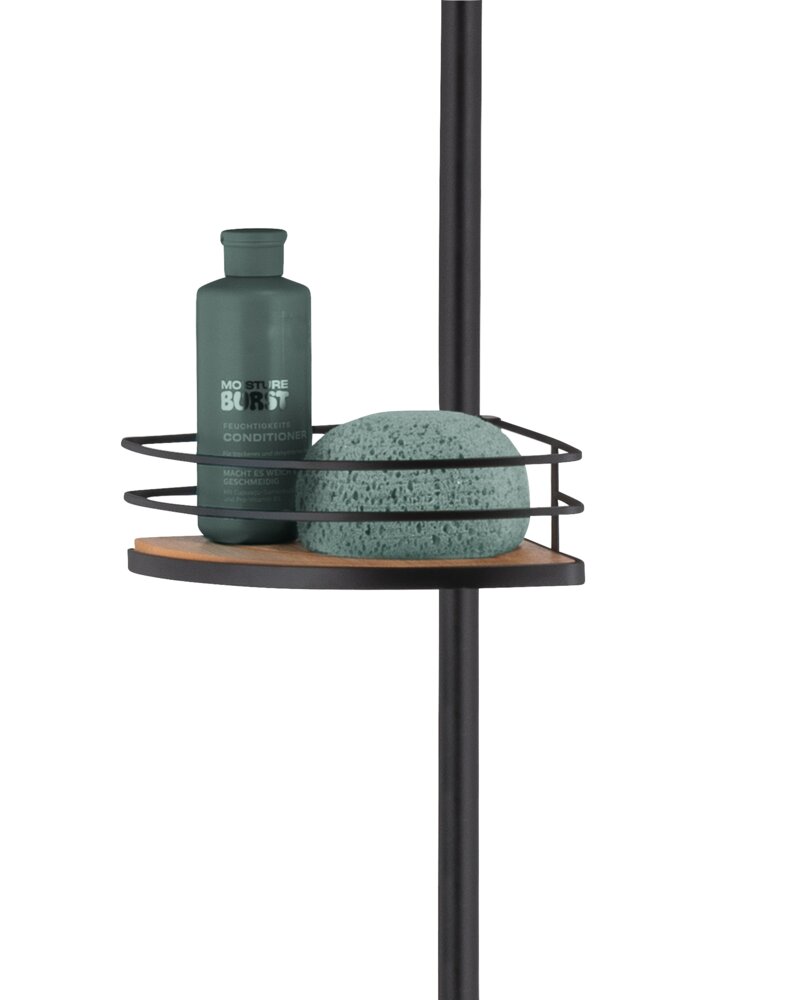 Dolcedo telescopische hoekplank van bamboe en roestvrij staal