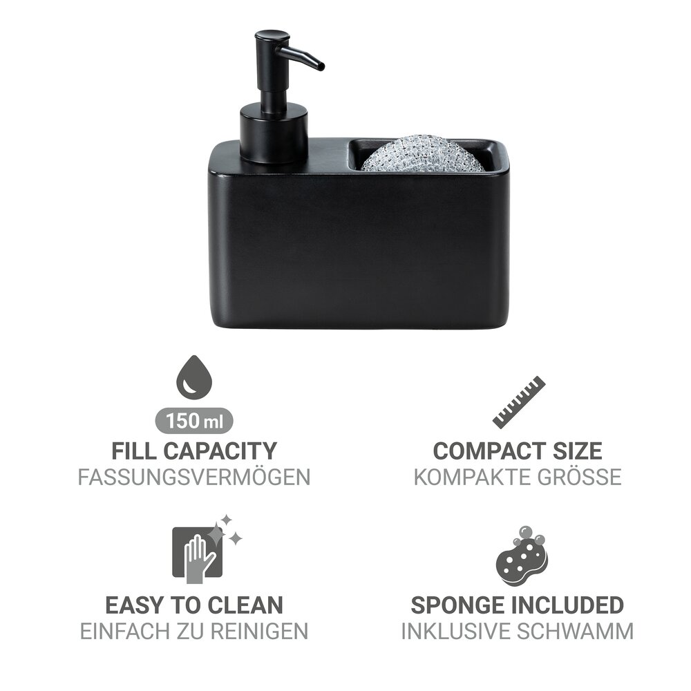 Spülmittelspender Mod. Resa Schwarz  Füllmenge 150 ml