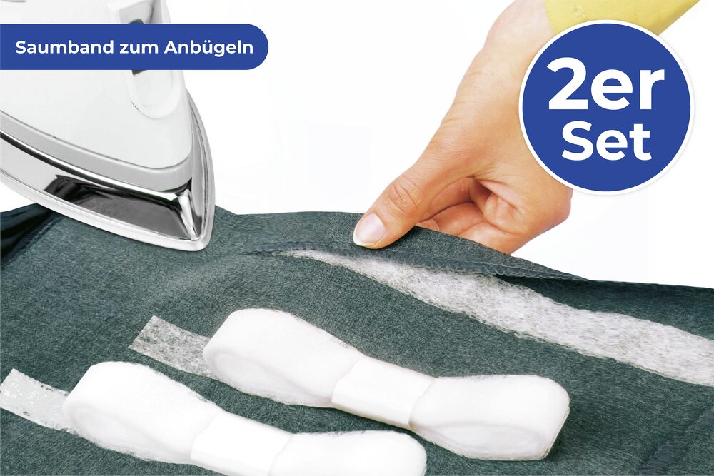 Saumband zum Anbügeln, 2er Set  zuschneidbar