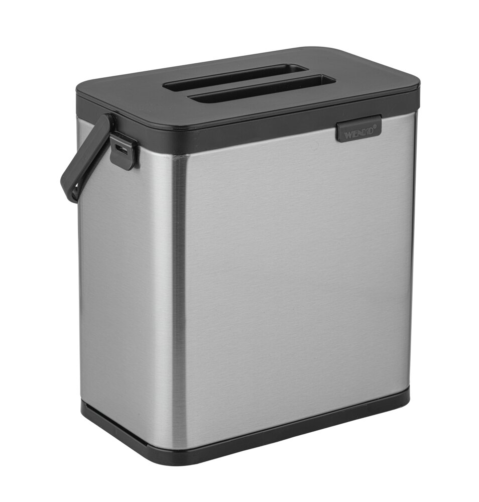 Abfallsammler Mod. Colin 3L, silber, Edelstahl/Kunststoff  mit Anti-Fingerprint-Finish