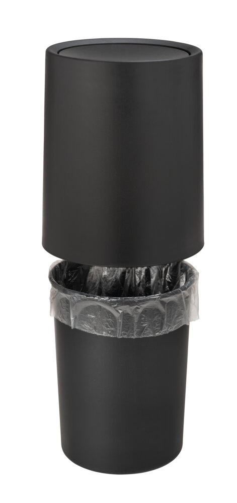 Schwingdeckeleimer Mod. Atri Schwarz  Fassungsvermögen: 6 Liter