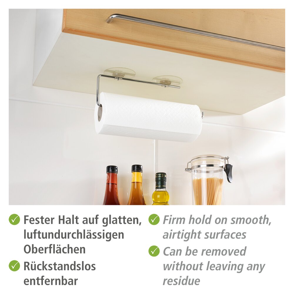 Static-Loc® Küchenrollenhalter Chrom  Befestigen ohne bohren