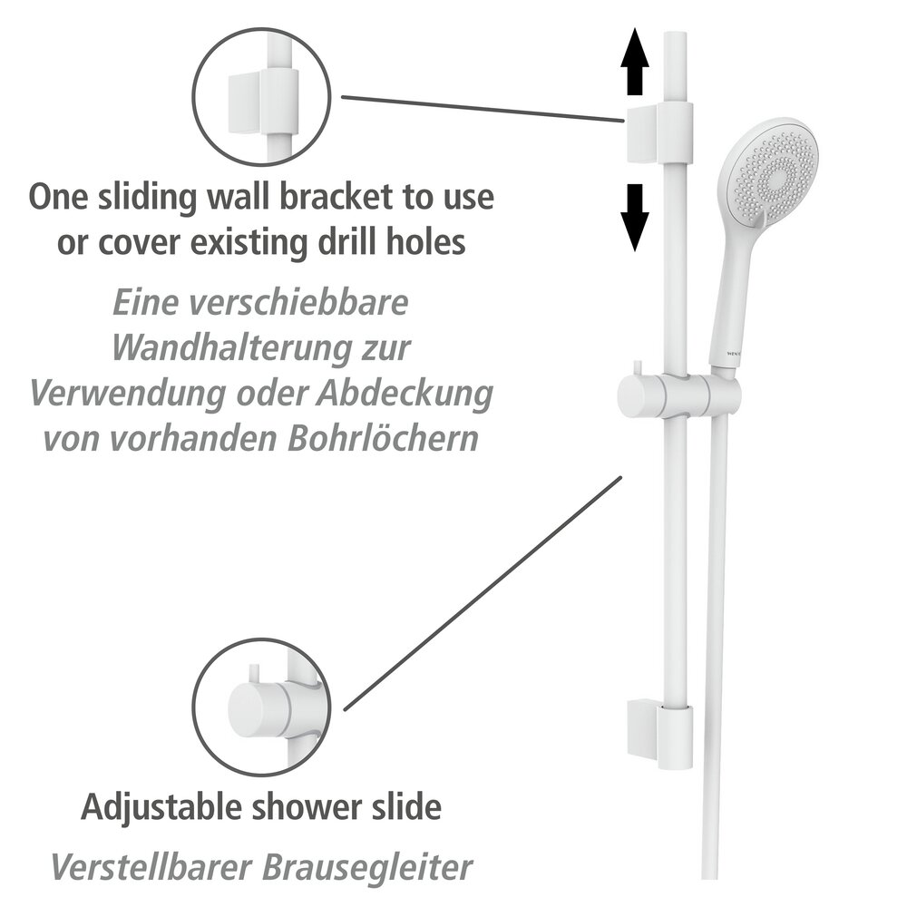 Watersparende doucheset wit