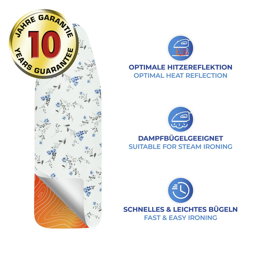 Housse de repassage Céramique M FLORAL bleu