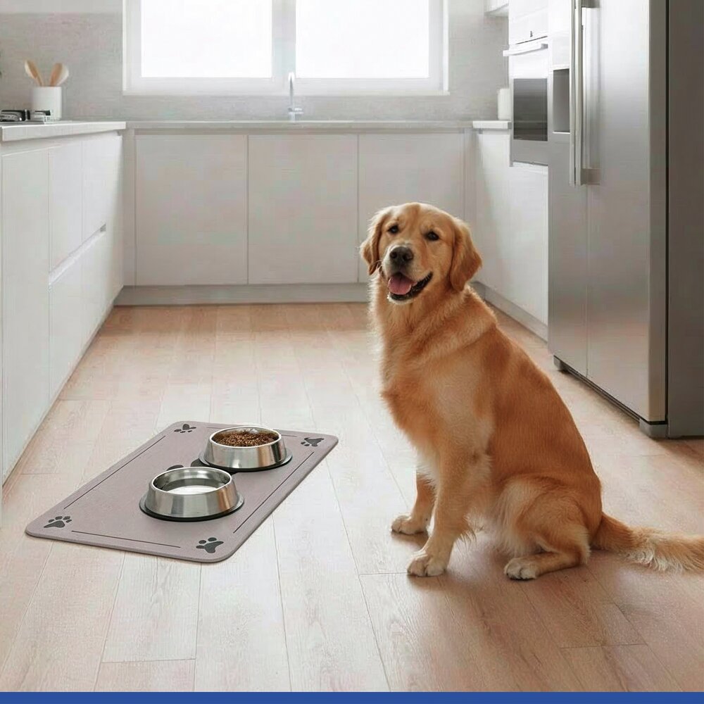 Haustiermatte Mod. Paw 50 x 30 cm  Napfunterlage für Hunde und Katzen