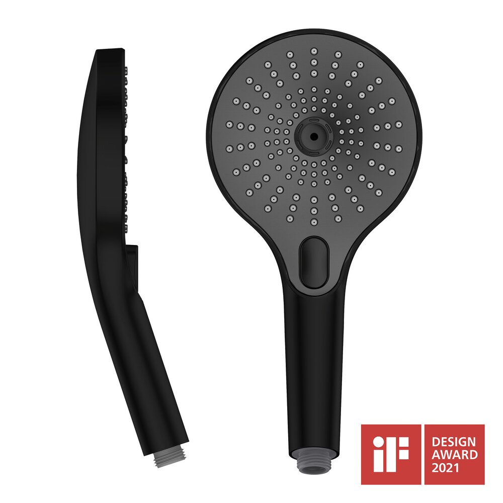 Pommeau de douche Ultimate Shower Noir/Gris  diamètre 13 cm