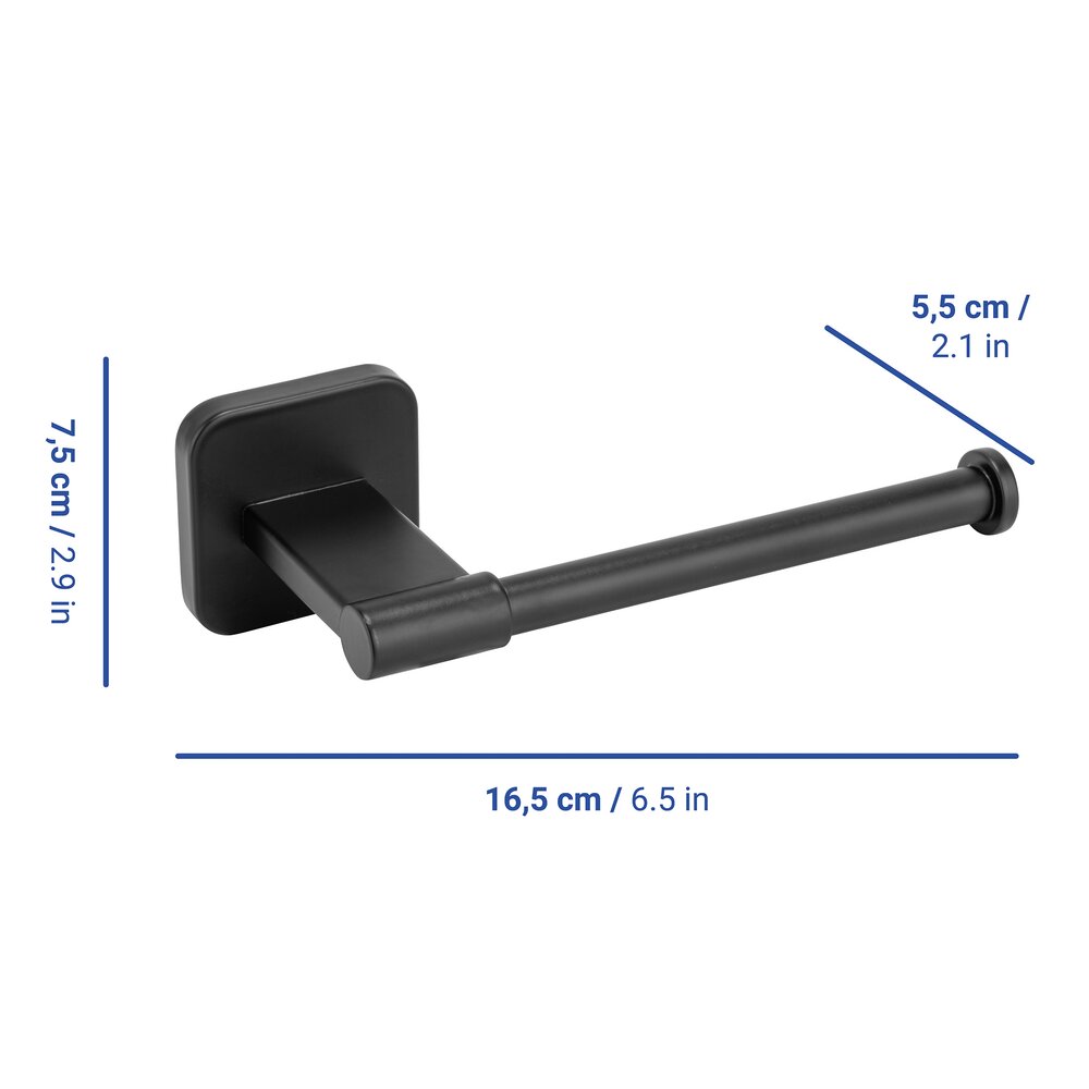 Turbo-Loc® Toilettenpapierhalter Mod. Porto Black  Befestigen ohne Bohren