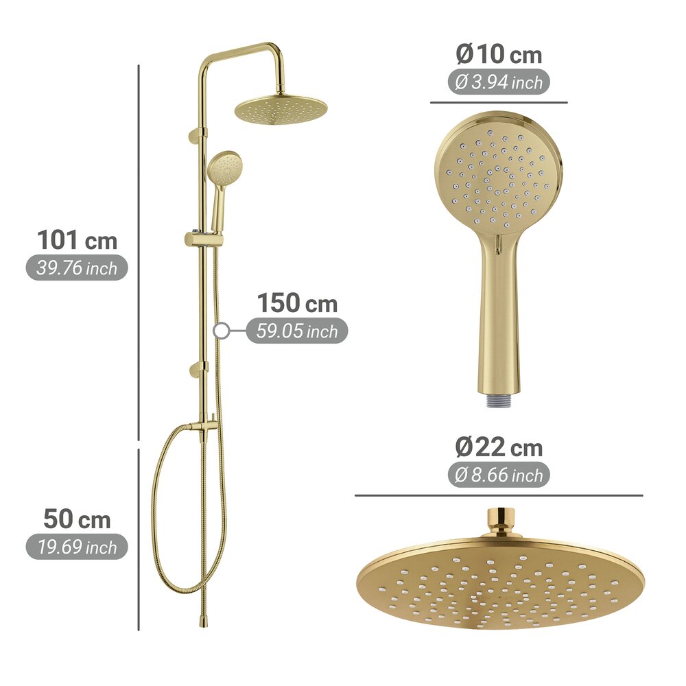Douchesysteem Mod. Young Line Goud