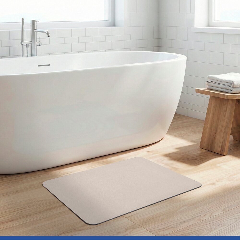 Diatomiet badmat Mod. Simi ecru, 60 x 39 cm