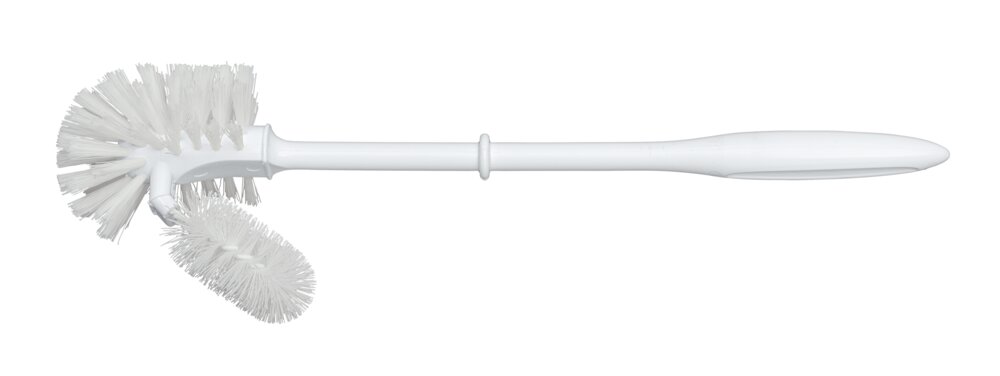 Ersatzbürste mit Randreiniger und Stiel Weiß