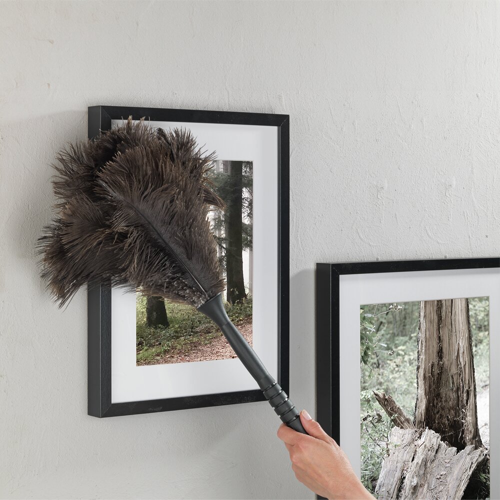 Straußenfeder Staubwedel inkl. Stiel  knickbar