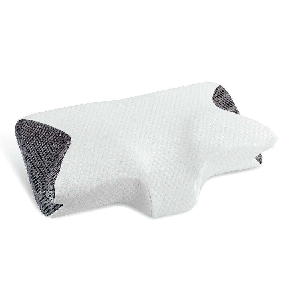 Seitenschläfer-Nackenstützkissen Mod. Visco  Seitenschläfer Kopfkissen mit Arm-Komfortzone