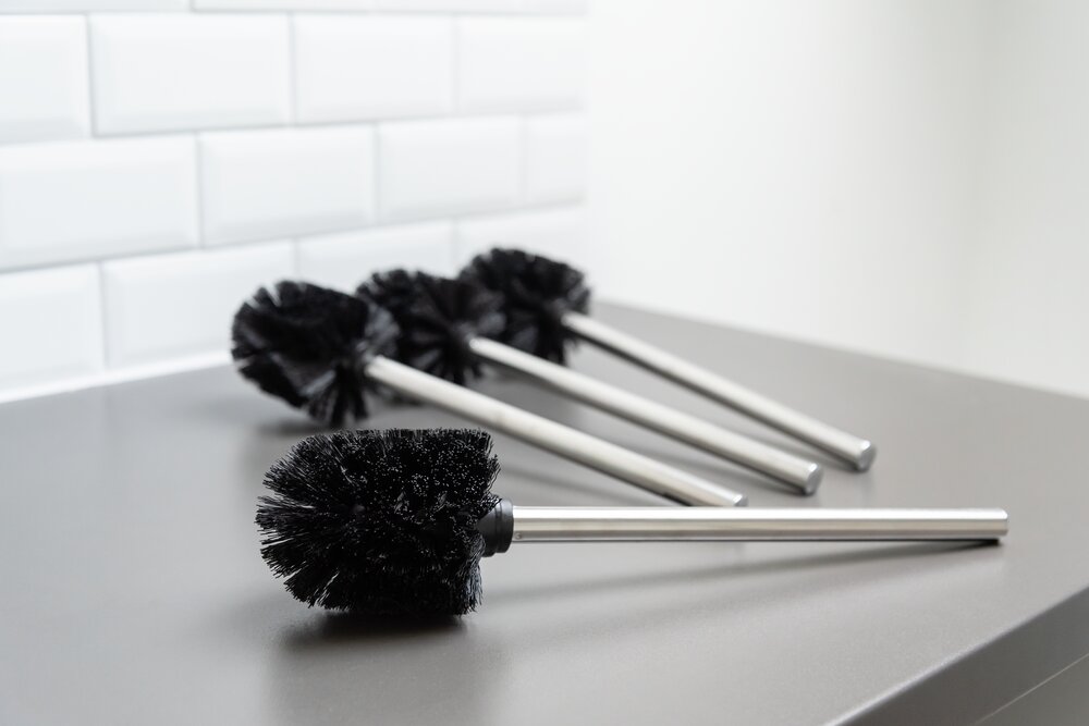Toilettenbürste mit Edelstahlstiel 4er Set, Ø 8 cm  WC-Ersatzbürste, 4er Set, Ø 8 cm