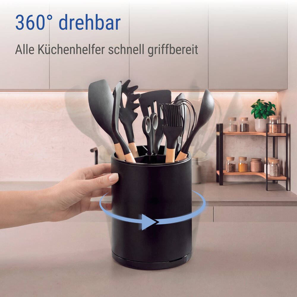 Keukengereihouder Premium XL, Zwart