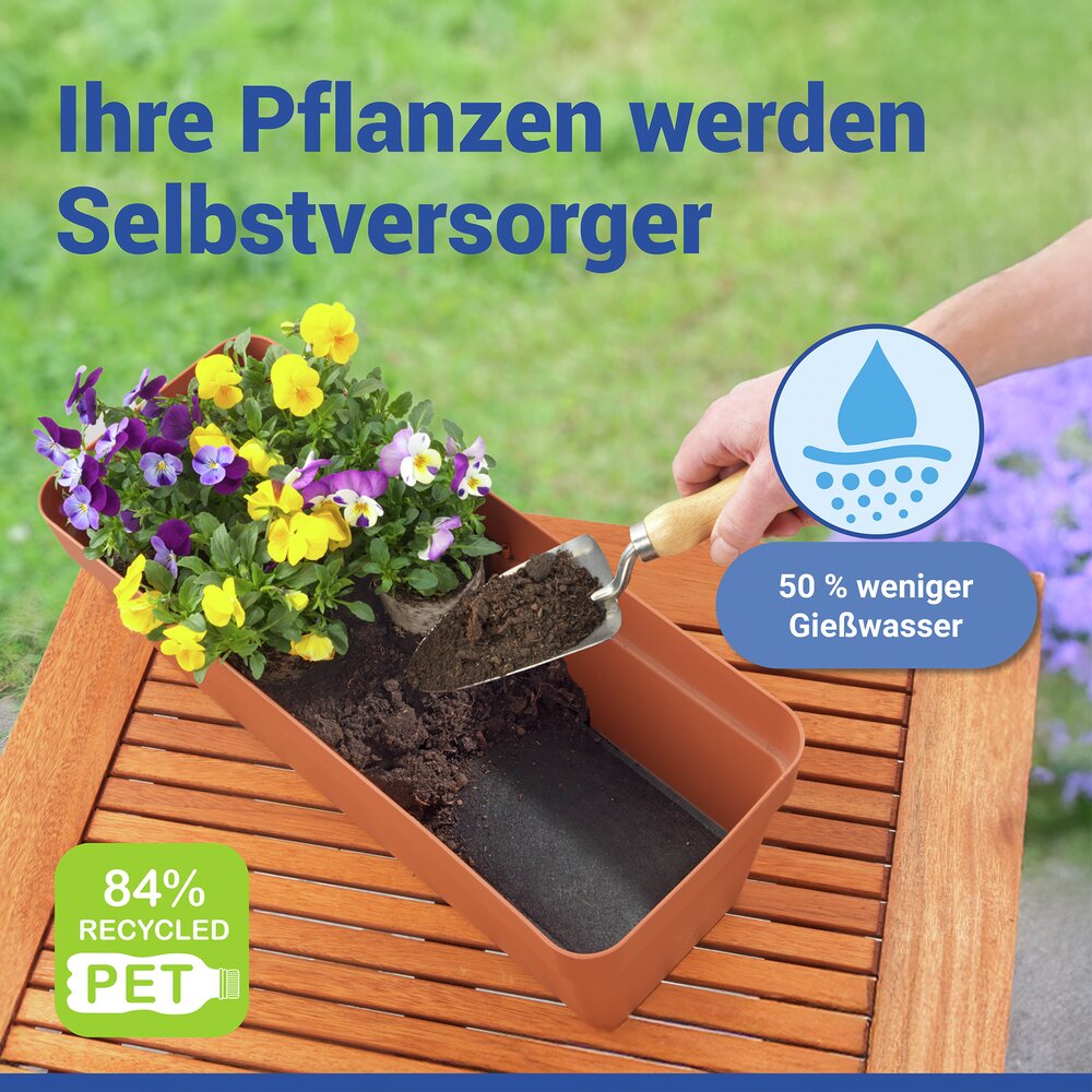 Wasserspeichermatte 40 x 12cm, 2er Set  für automatische Pflanzenbewässerung