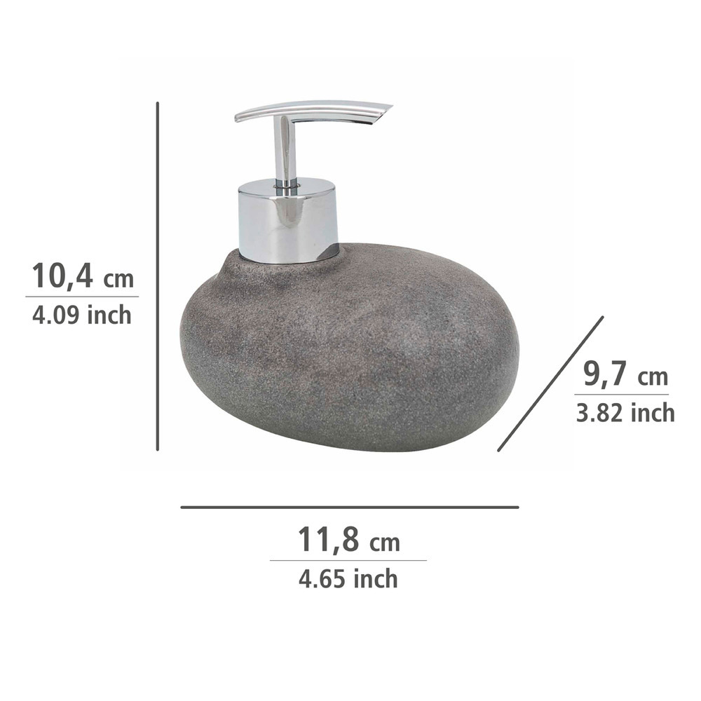 Bad-Accessoire-Set Pebble Stone Grey  3-teilig