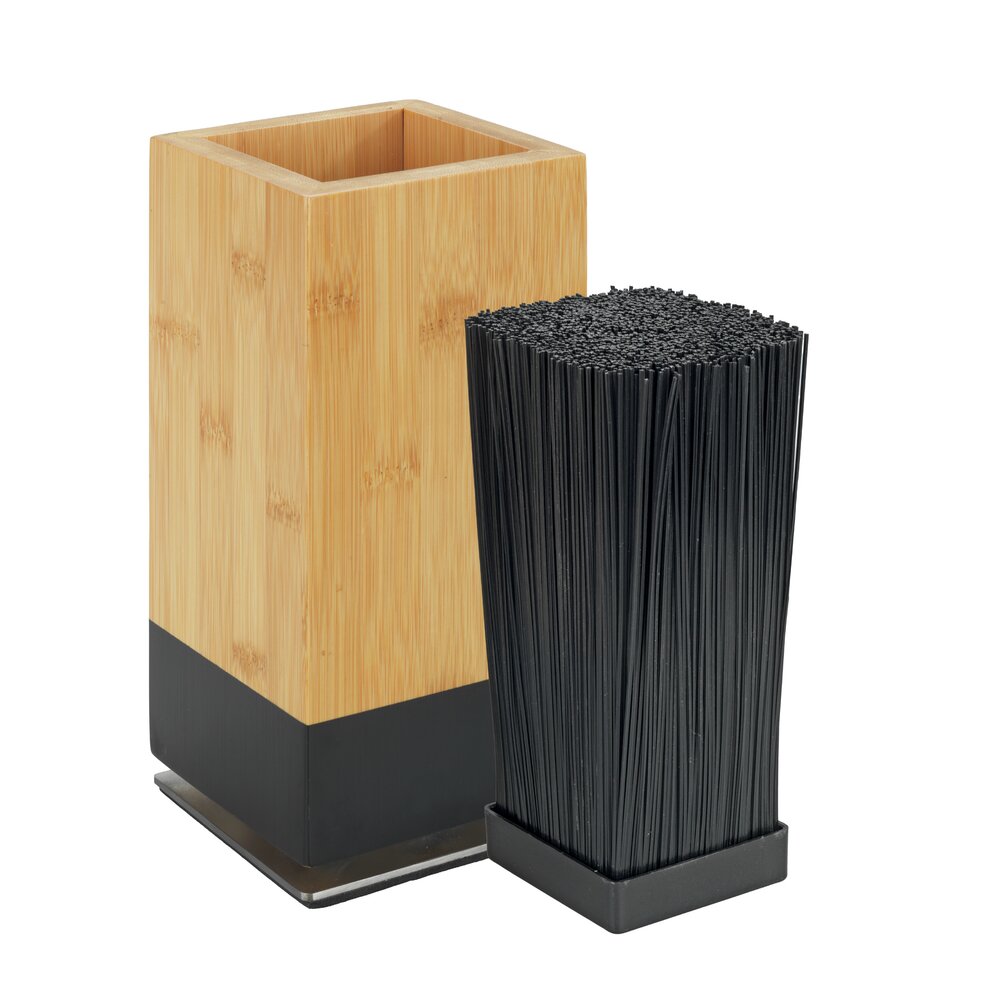 Bloc à couteaux magnétique XL en bambou  porte-couteau rotatif à 360°