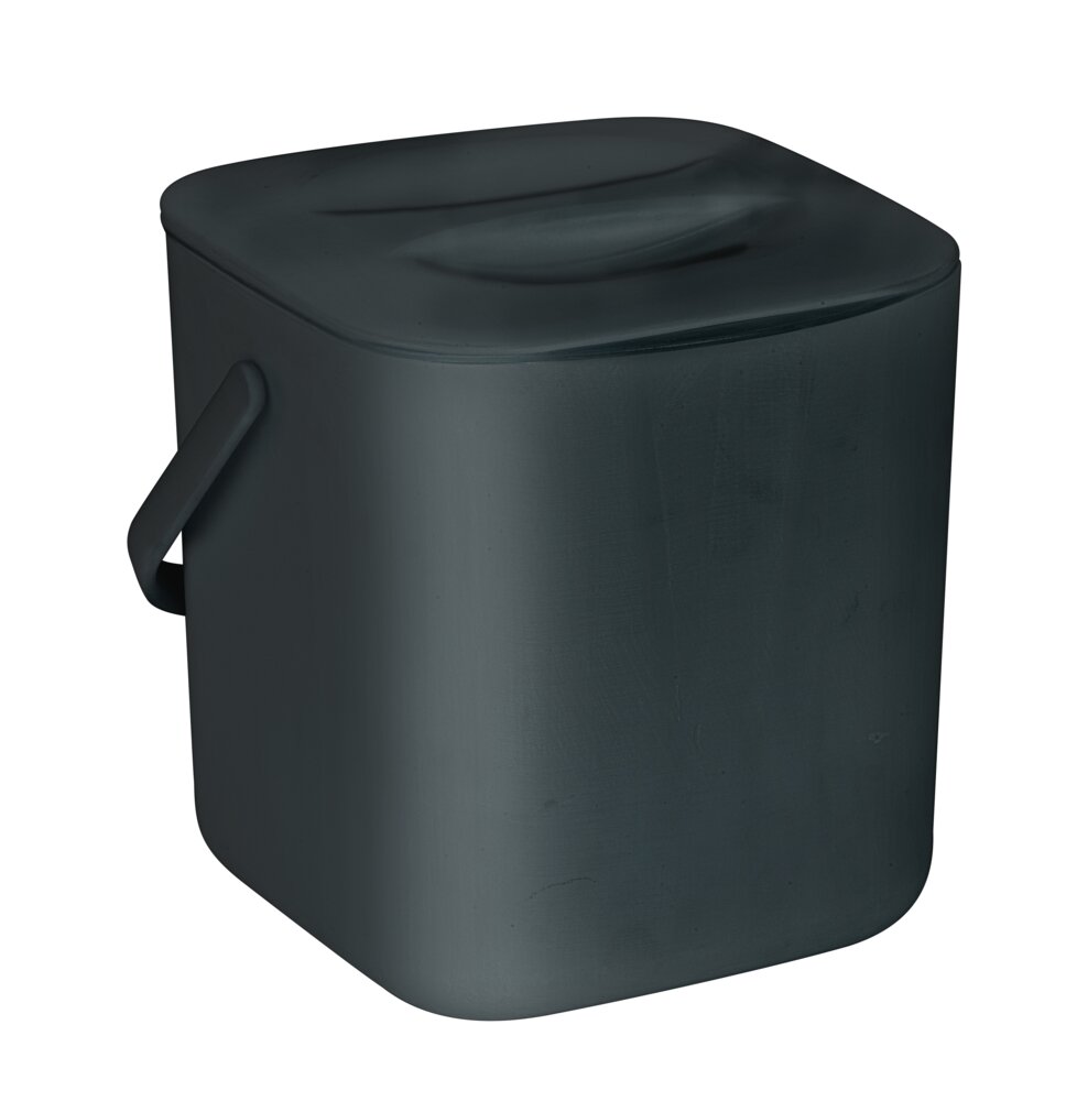 Abfallsammler Mod. CINDY 3L, schwarz, Kunststoff, 18x18x19 cm  mit herausnehmbarem Sieb