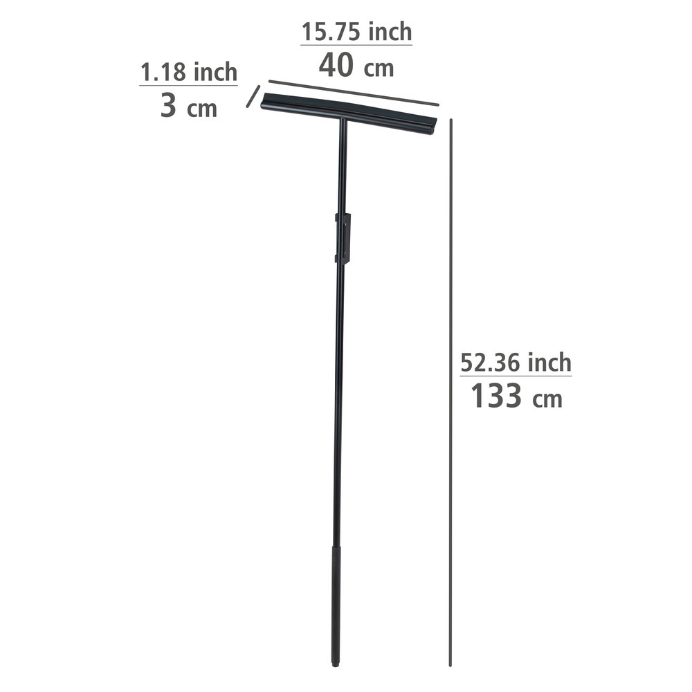 Edelstahl Boden-und Fensterwischer Mod. Rosole Schwarz  40 cm Wischbreite