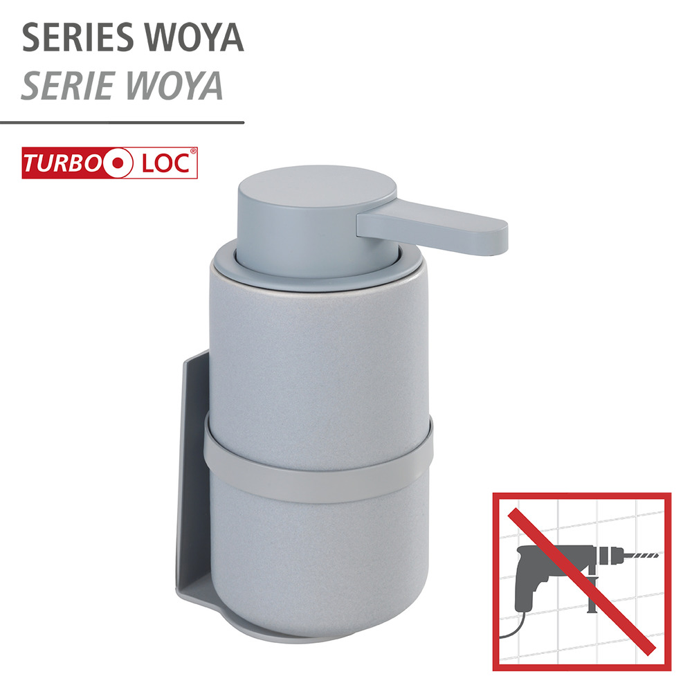 Wand Seifenspender Woya, Grau  Keramik-Seifenspender, 250 ml