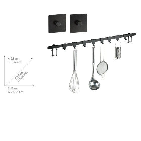 Turbo-Loc® Hakenleiste Gala mit 8 Haken  Wandleiste, 60 cm