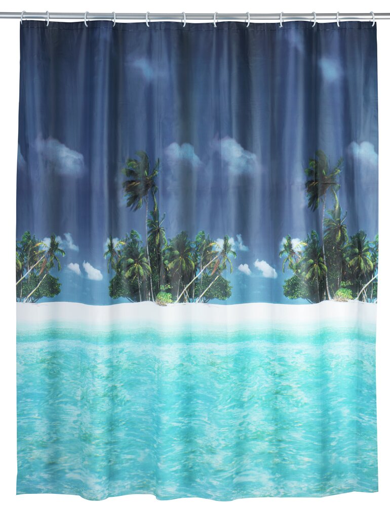 Rideau de douche Plage de palmiers  180 x 200 cm