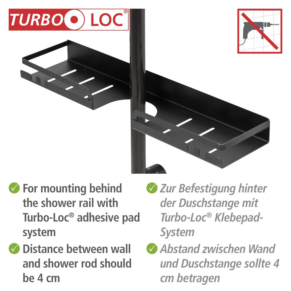 Turbo-Loc® Duschstangencaddy Mod. Altarella L  aus Edelstahl