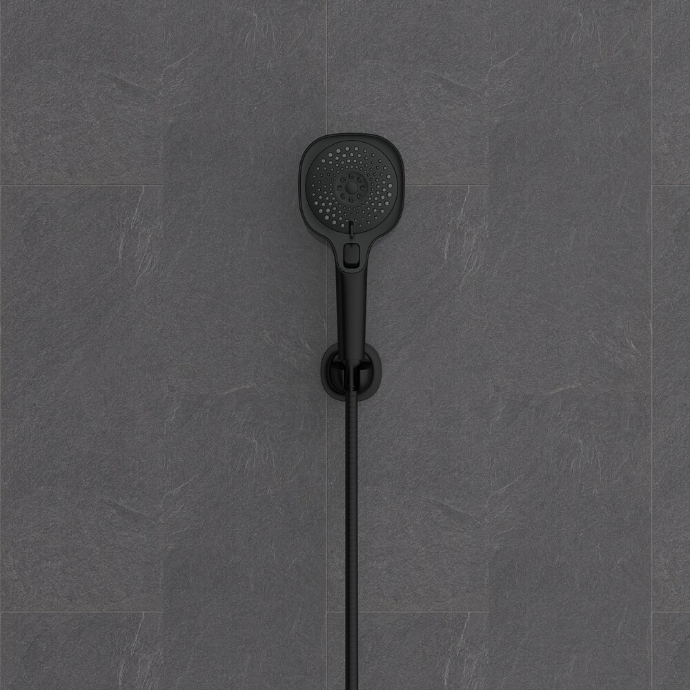 Support pommeau de douche Libertà Noir  Fixation sans perçage