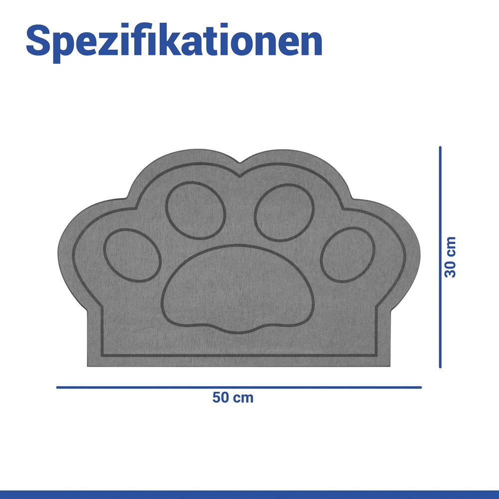 Haustiermatte Mod. Pata 50 x 30 cm  Napfunterlage für Hunde und Katzen