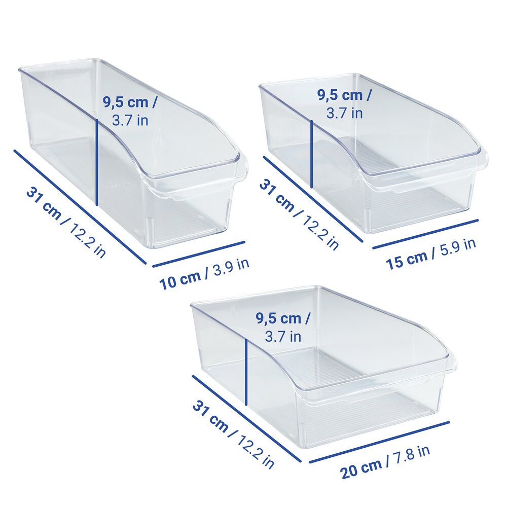 Casiers de rangement pour réfrigérateur  lot de 3 pièces