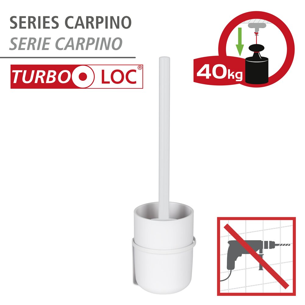 Turbo-Loc® WC-Garnitur Mod. Carpino Weiß  Befestigen ohne Bohren