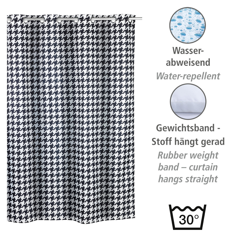 Anti-Schimmel Duschvorhang Fashion Flex  Textil (Polyester), 180 x 200 cm, waschbar