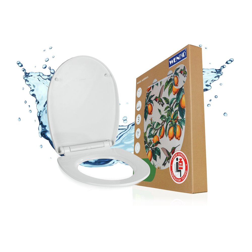 Abattant WC Mod. Alberola  avec frein de chute et surface avec relief