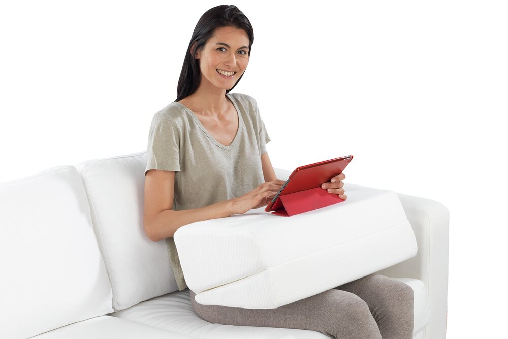 Visco Bett-Keilkissen, faltbar  druckentlastendes Stützkissen mit Viscoschaum