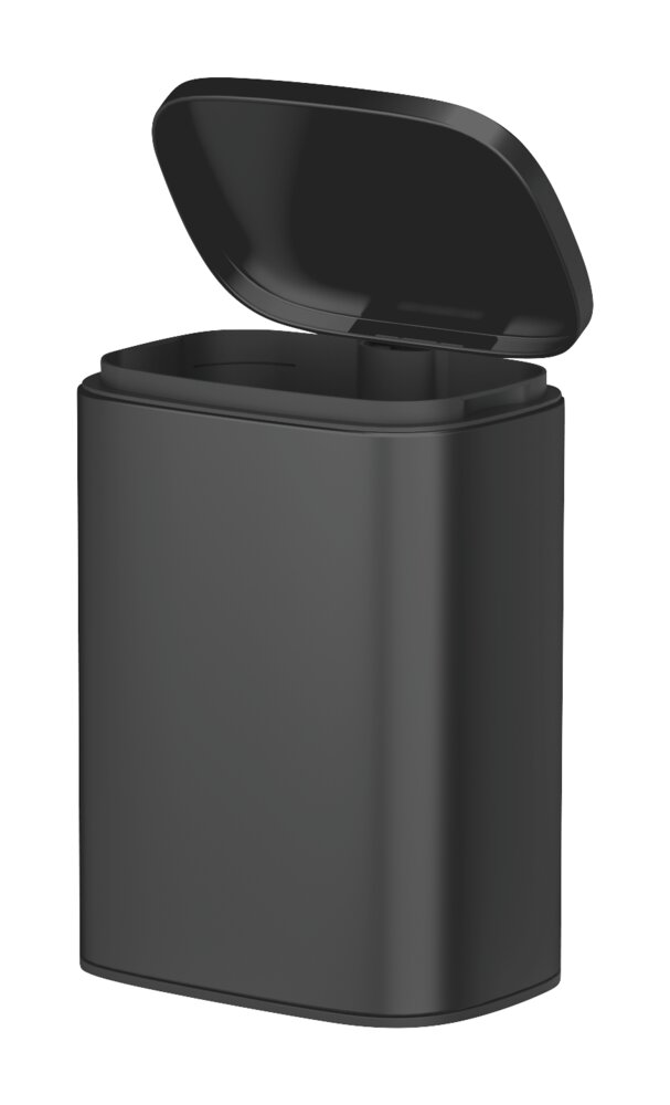 Wand-Kosmetikeimer Mod. Sare Schwarz 5 L  Easy Close Absenkautomatik