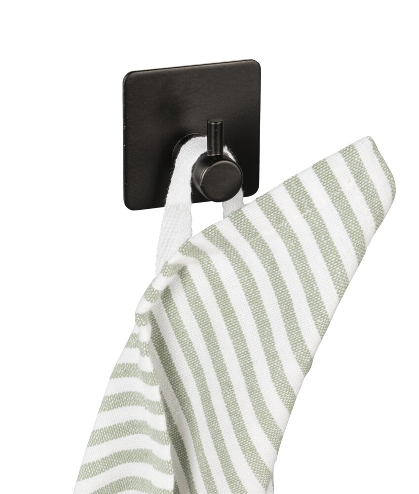 Lot de 4 crochets muraux Ureo Noir