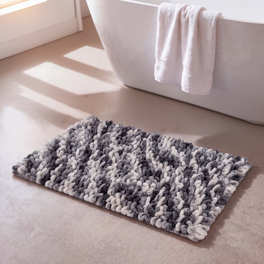 Badmat Mod. Lerici grijs-blauw, 60 x 90 cm