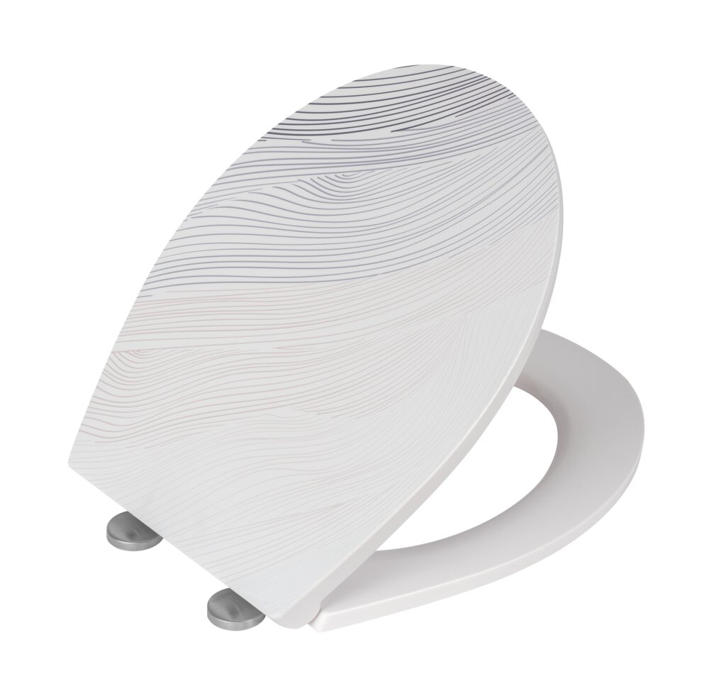 Siège WC Mod. Menin, multicolore, plastique thermodurci, 38x44,5 cm  fermeture douce easy-close