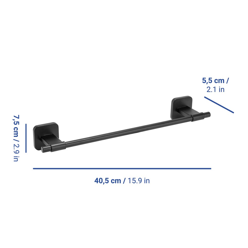 Turbo-Loc® Handdoekstang Uno Mod. Porto Black 40 cm