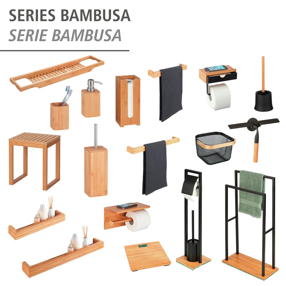 Badhocker Mod. Bamboo aus Bambus  Bambushocker