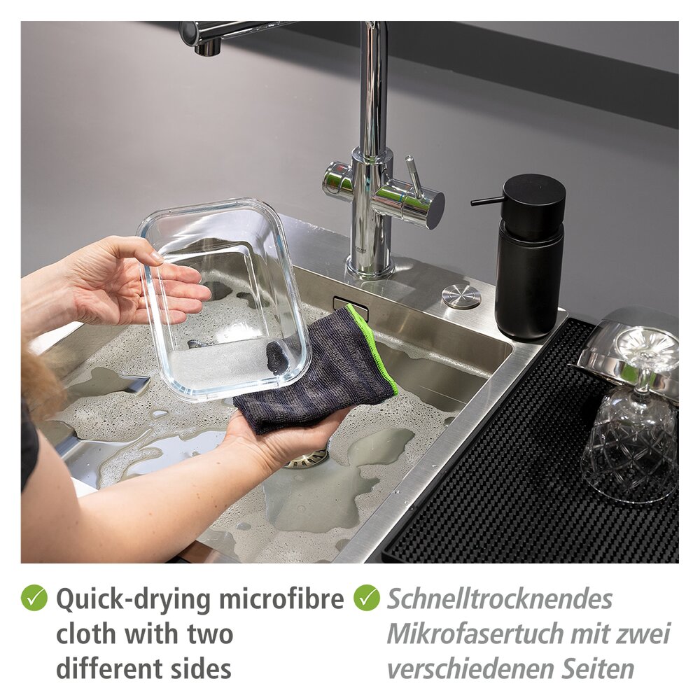Mikrofasertuch Mod. Migro, 2er  schnelltrocknend, mit zwei verschiedenen Seiten