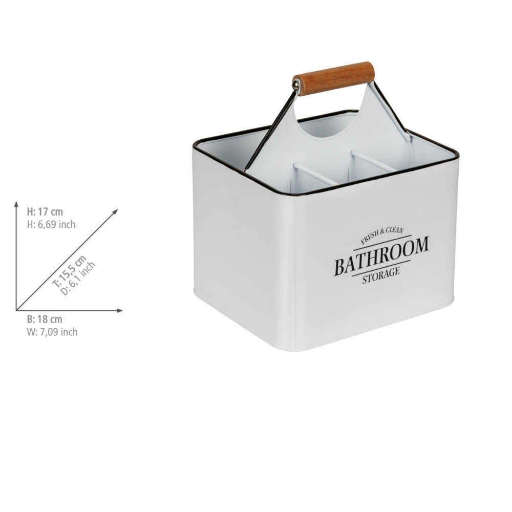 Badbox avec 4 compartiments Pali Blanc  en acier