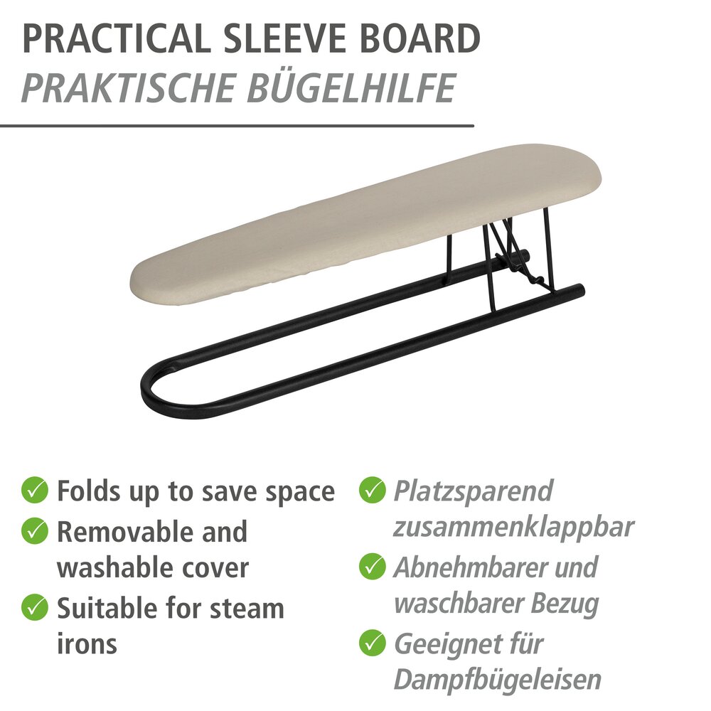 Ärmelbügelbrett Mod. Leona  platzsparend zusammenklappbar