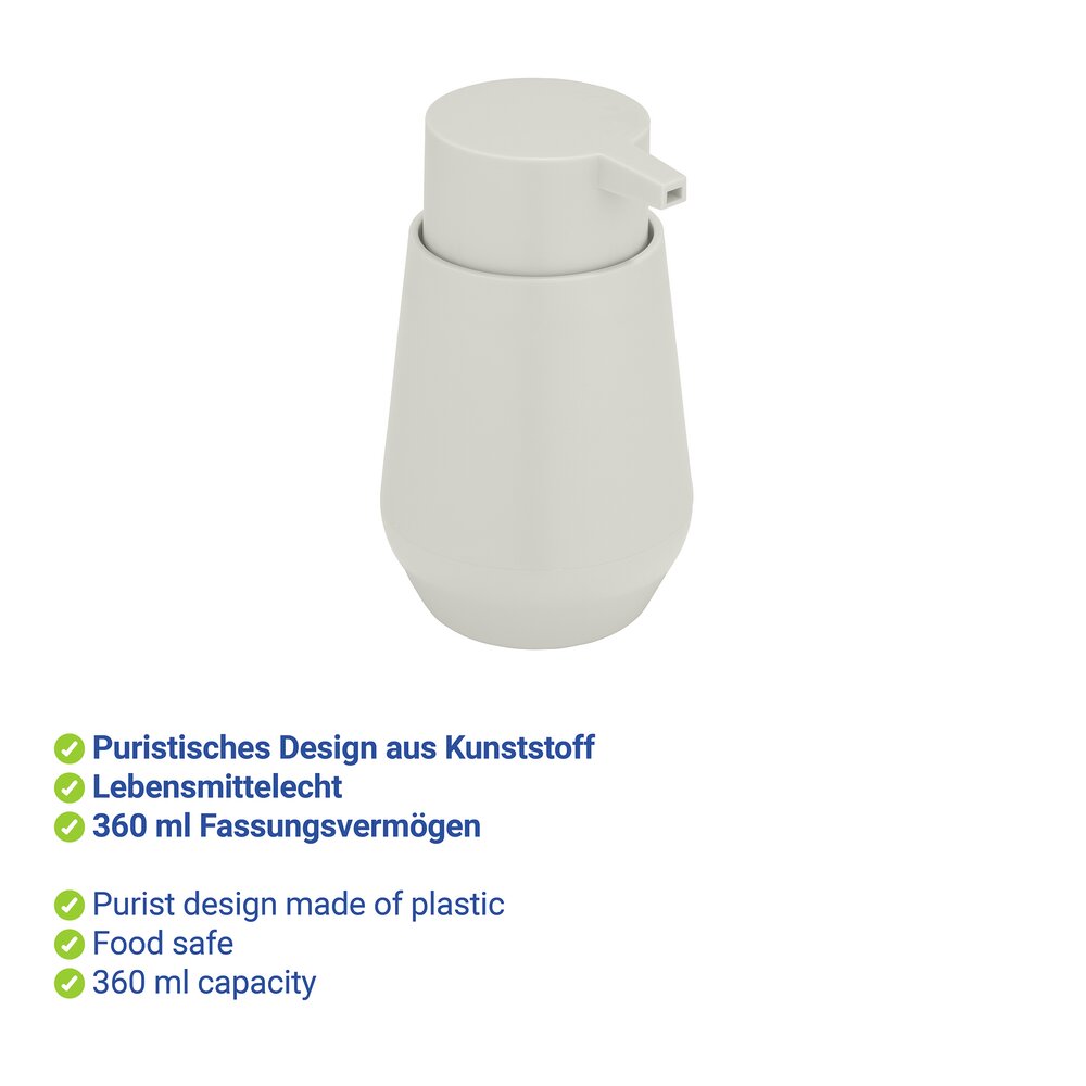 Seifenspender Mod. Vara Ecru  Fassungsvermögen: 360 ml