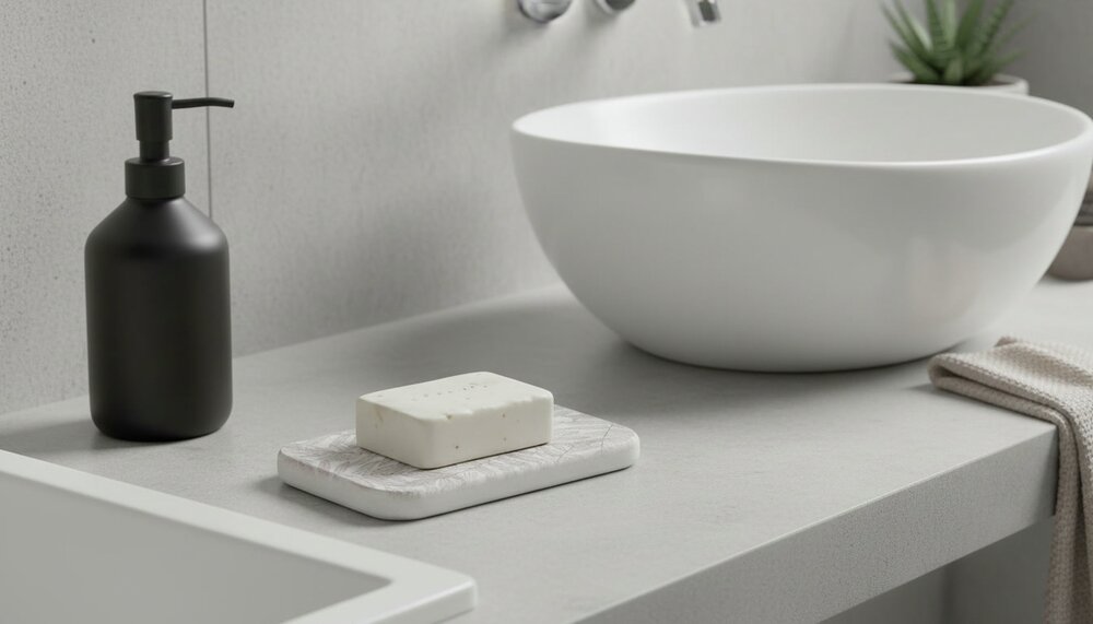 Seifenablage Mod. Dafni  aus schnelltrocknendem Diatomit